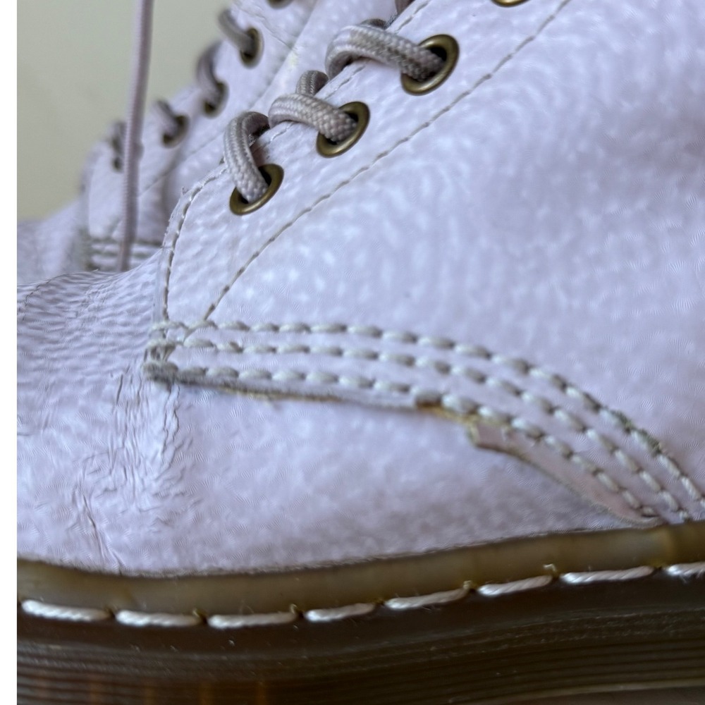 Dr. Martens Lilac Leather Combat Boots - Picture 5 of 14
